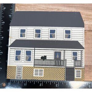 The Cats Meow 1991 Handcrafted Wooden House Decor Signed Faline Collectible Piec